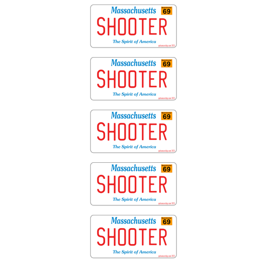 Shooter License Plate Mini's (5 Pack)