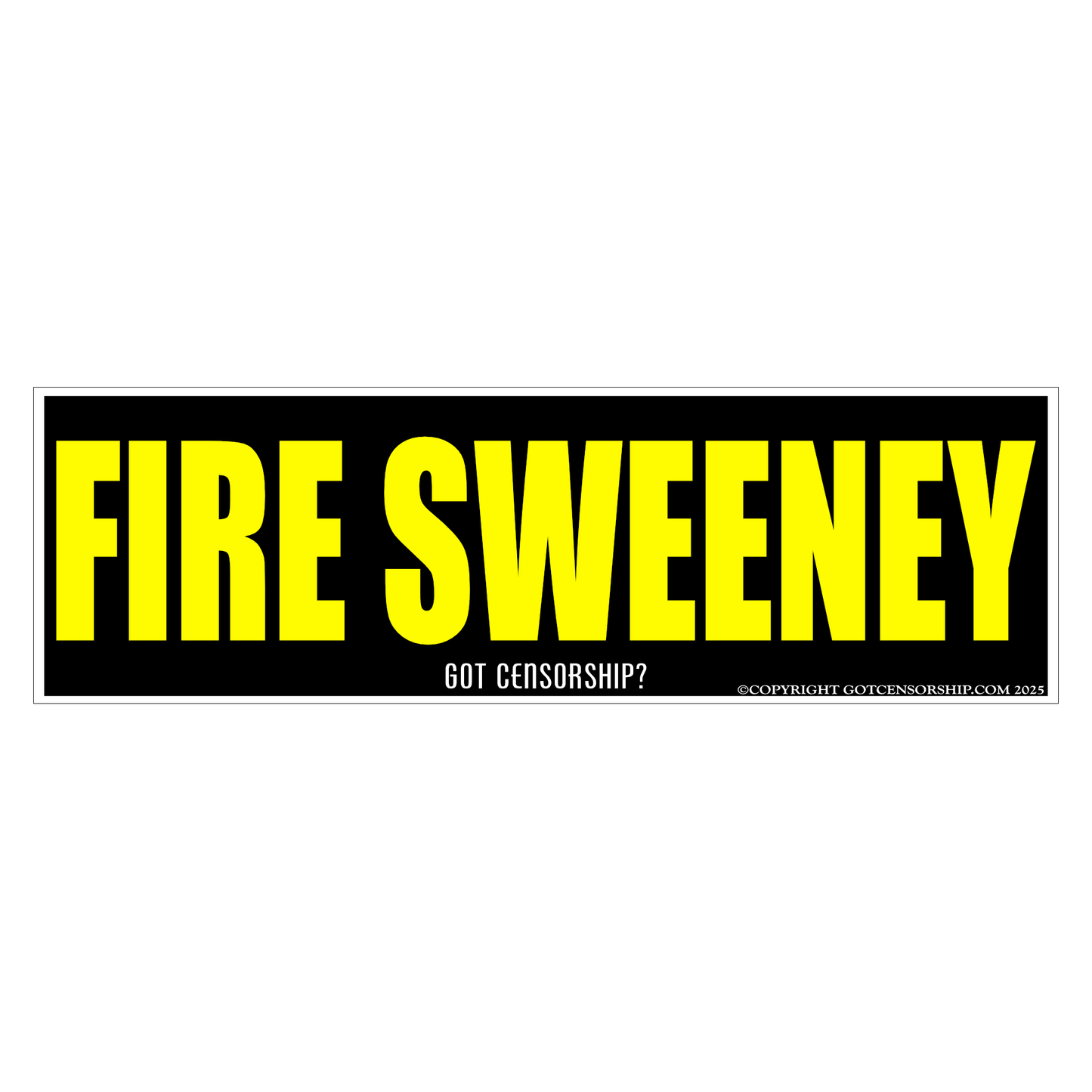 FIRE DON SWEENEY Bumper Sticker Decal (2 Pack)
