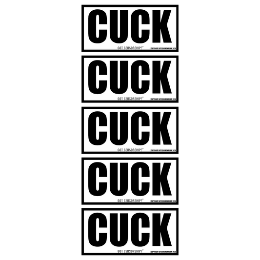 CUCK Bumper Sticker Decal (5 Pack)
