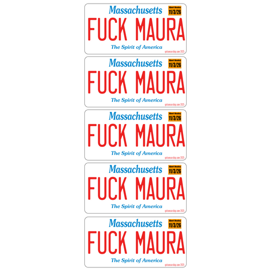 Fuck Maura Healey Massachusetts Bumper Sticker Decal (5 pack)