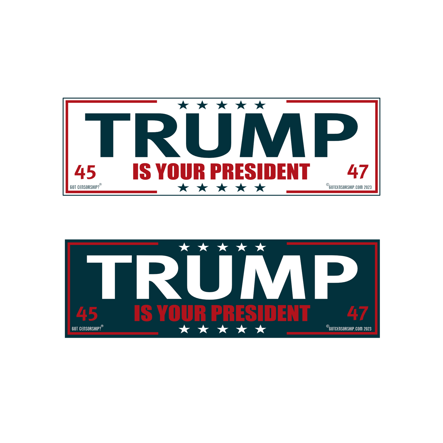 Trump Is Your President Bumper Sticker Decal (2 Pack)