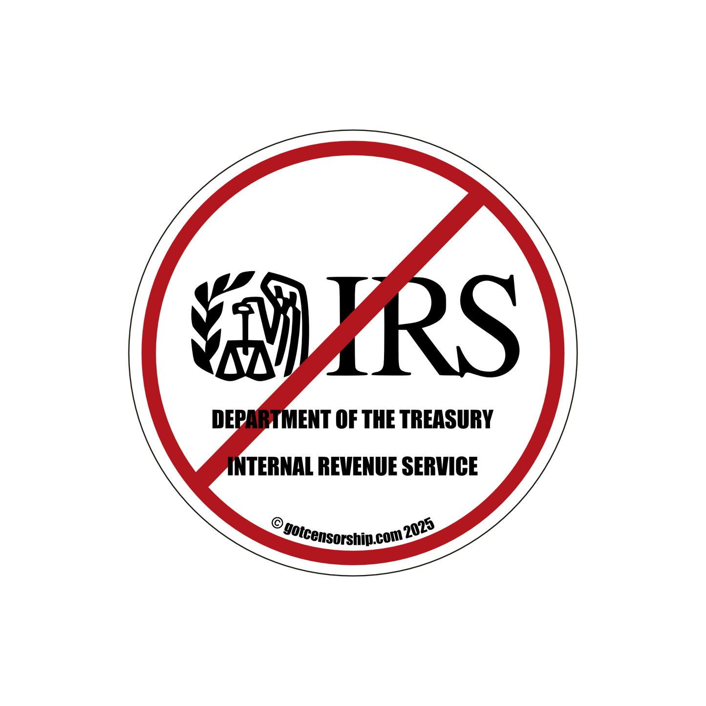 Anti IRS Bumper Sticker Decal (2 pack)