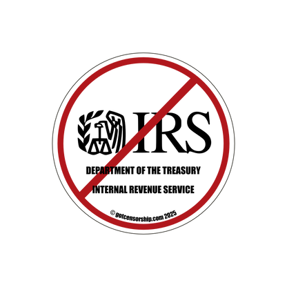 Anti IRS Bumper Sticker Decal (2 pack)