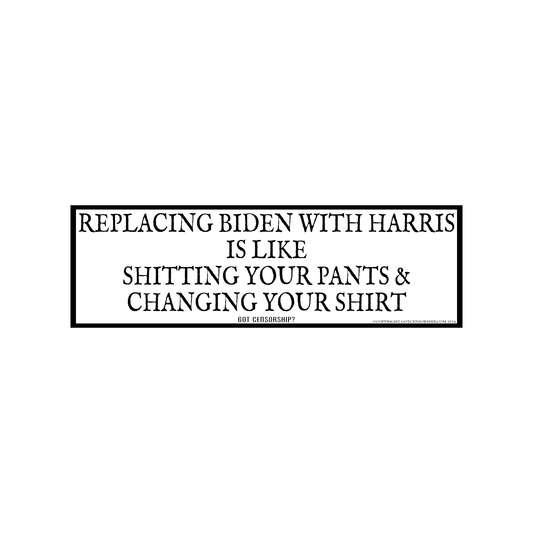 Shitting Your Pants Changing Your Shirt Bumper Sticker Decal (Single)