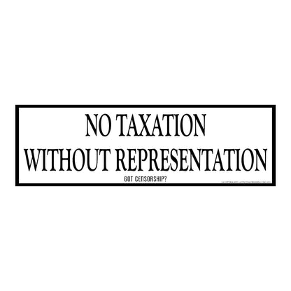 No Taxation Without Representation Sticker Decal (3 Pack)