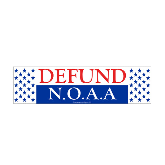 Defund NOAA Sticker Decal (3 Pack)